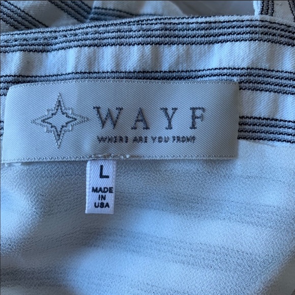 WAYF Striped Crop Top Large C125 - Picture 5 of 6
